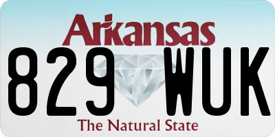 AR license plate 829WUK