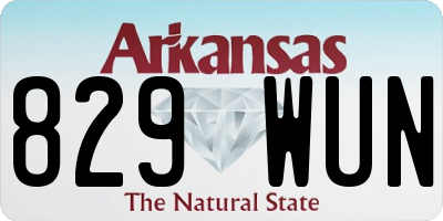 AR license plate 829WUN