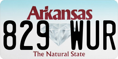 AR license plate 829WUR