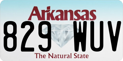 AR license plate 829WUV