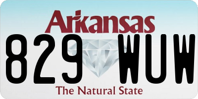 AR license plate 829WUW