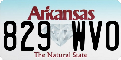 AR license plate 829WVO
