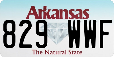 AR license plate 829WWF