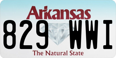 AR license plate 829WWI