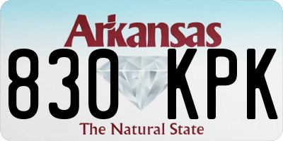 AR license plate 830KPK