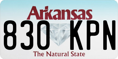 AR license plate 830KPN