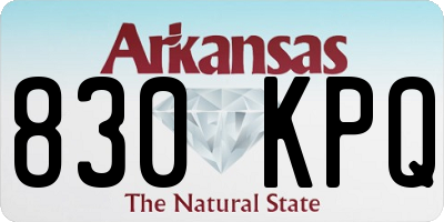 AR license plate 830KPQ