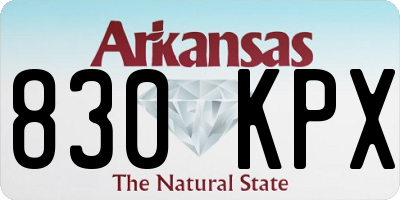 AR license plate 830KPX