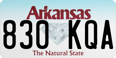 AR license plate 830KQA