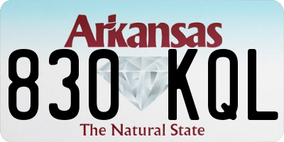 AR license plate 830KQL