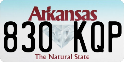 AR license plate 830KQP