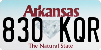 AR license plate 830KQR