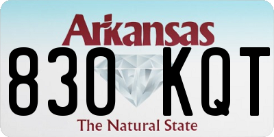 AR license plate 830KQT