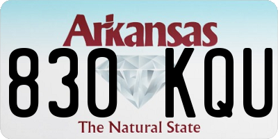 AR license plate 830KQU