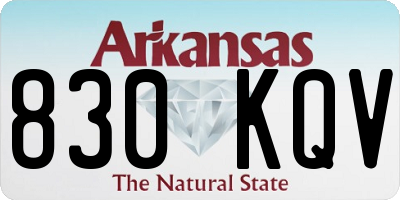 AR license plate 830KQV