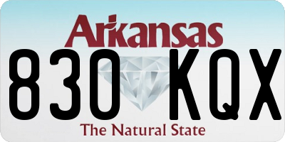 AR license plate 830KQX