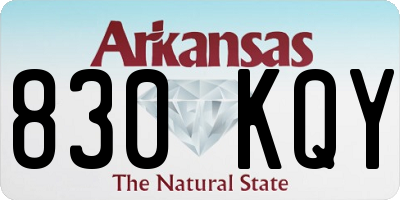 AR license plate 830KQY