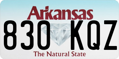 AR license plate 830KQZ