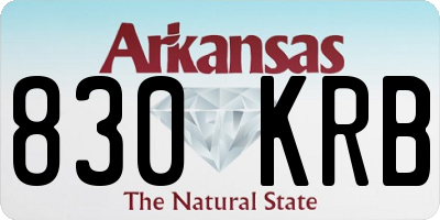 AR license plate 830KRB