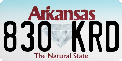 AR license plate 830KRD