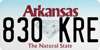 AR license plate 830KRE