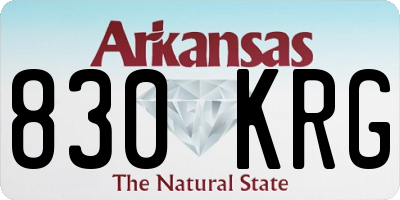 AR license plate 830KRG