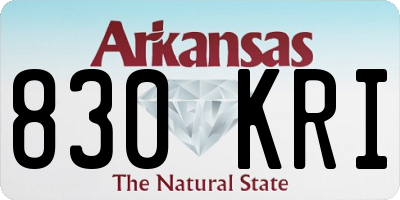 AR license plate 830KRI