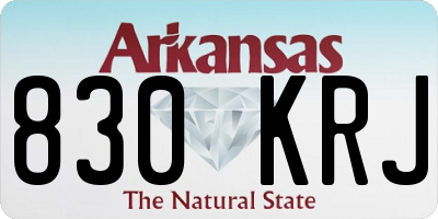 AR license plate 830KRJ
