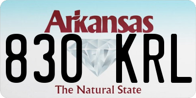 AR license plate 830KRL