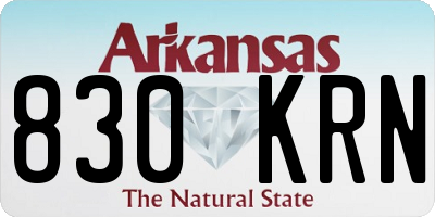 AR license plate 830KRN
