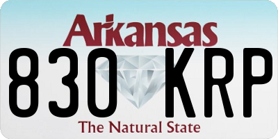 AR license plate 830KRP