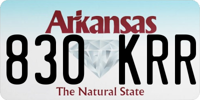 AR license plate 830KRR