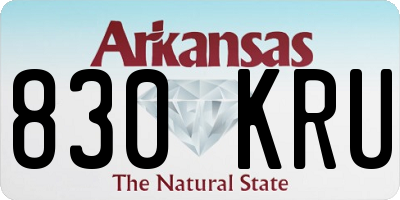 AR license plate 830KRU