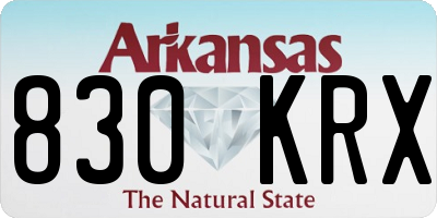 AR license plate 830KRX