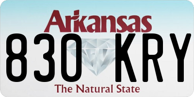 AR license plate 830KRY