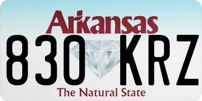 AR license plate 830KRZ