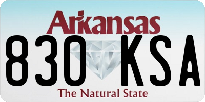 AR license plate 830KSA