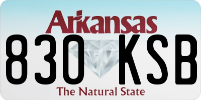 AR license plate 830KSB