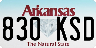 AR license plate 830KSD