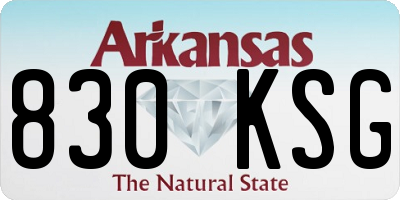 AR license plate 830KSG