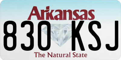 AR license plate 830KSJ