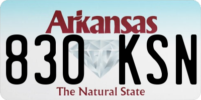 AR license plate 830KSN