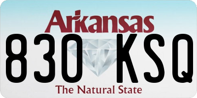 AR license plate 830KSQ