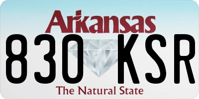 AR license plate 830KSR