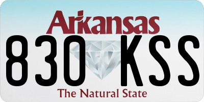 AR license plate 830KSS