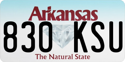 AR license plate 830KSU