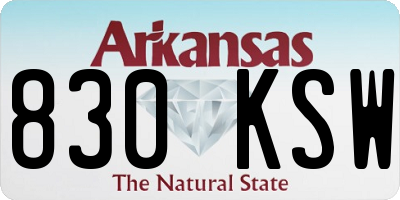 AR license plate 830KSW