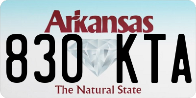 AR license plate 830KTA