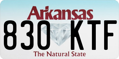AR license plate 830KTF