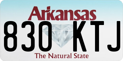 AR license plate 830KTJ